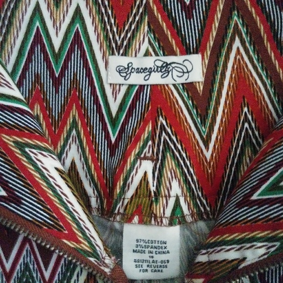 High Waisted Retro Print Pants - Picture 2 of 2